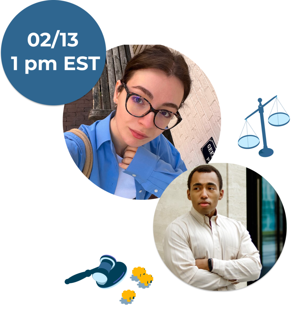 Webinar promo image for February 13 at 1pm EST featuring Salesforce automation use case for legal operations