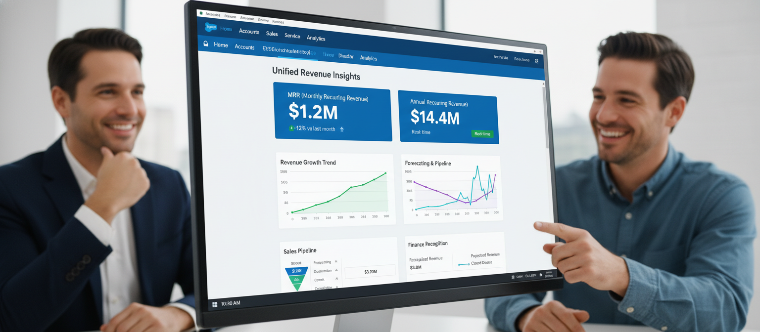 Real-time MRR and ARR tracking inside Salesforce after Stripe integration – renewal alerts and churn detection automation