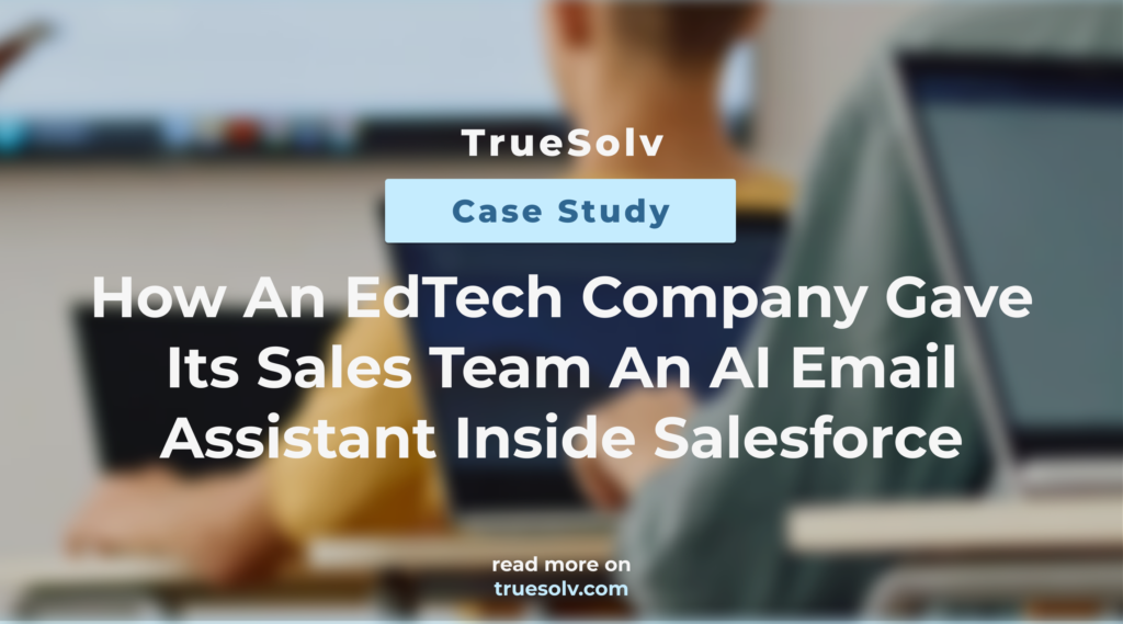 AI email assistant on a Salesforce Lead record showing thread summary and generated reply draft